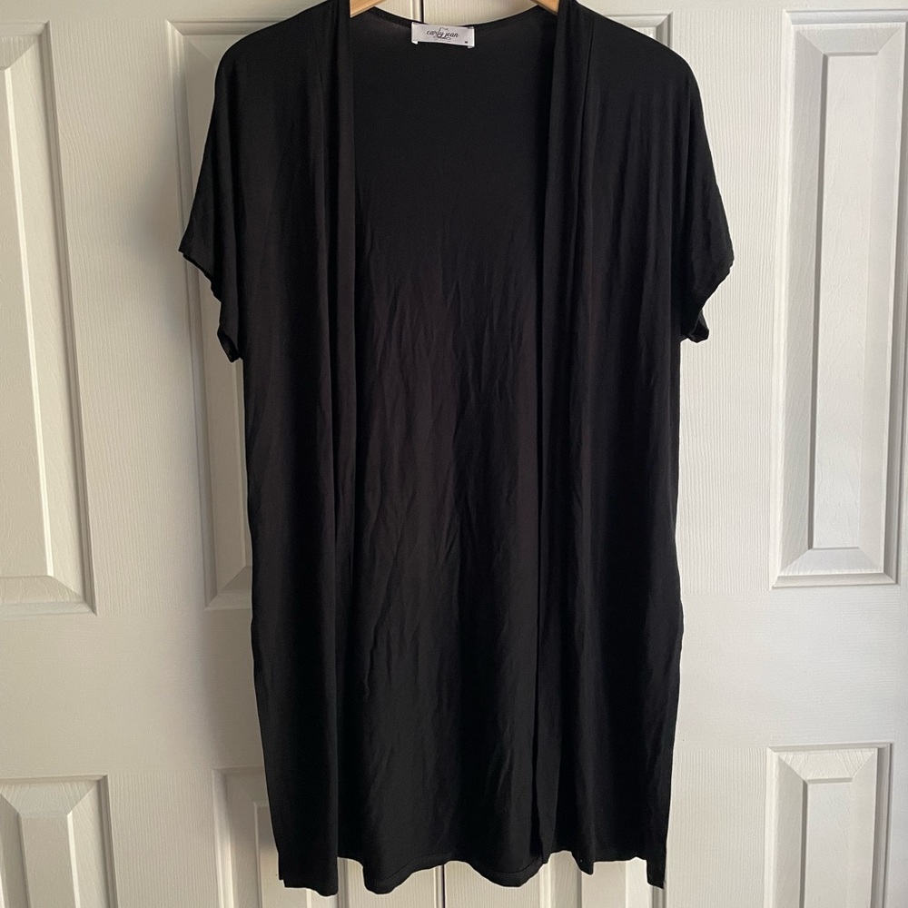 CJLA Black Basics Short Sleeve Kimono